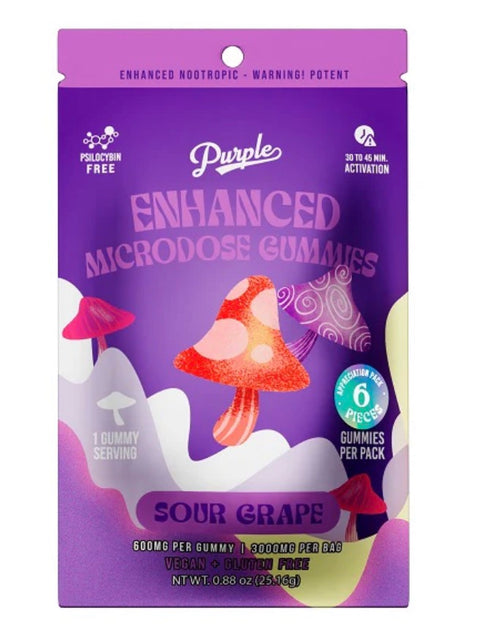 Purple Mushroom Enhanced Microdose Gummies
