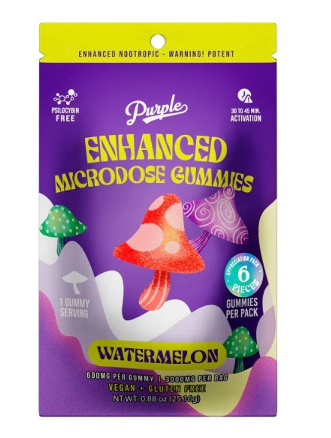 Purple Mushroom Enhanced Microdose Gummies